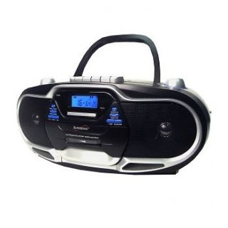 Supersonic Portable /CD Player with Cassette Recorder, AM/FM Radio 