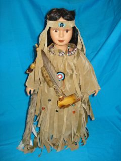 18 porcelain native american indian doll ASHLEY BELLE