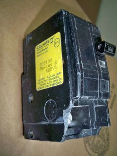 Square D QO2100 2pole 100amp 240v snap on circuit breaker warranty