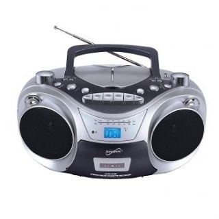 Supersonic SC 709 Portable /CD Player with Cassette Recorder, AM/FM 