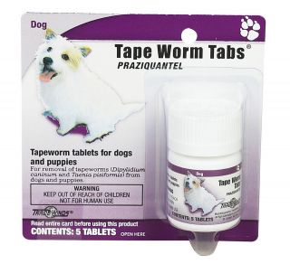 TradeWinds Tape Worm Tabs (Praziquantel) for Dogs 5 Tablets