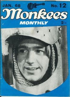 RARE The Monkees Monthly no 12 January 1968 Peter Tork