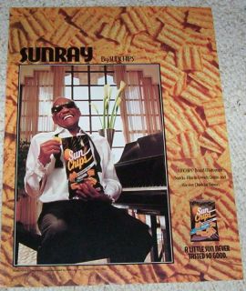 1994 ad Frito Lay Sunchips RAY CHARLES snacks PRINT AD