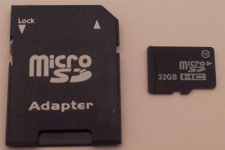32 GB MICRO SD CARD WITH ADAPTER. HIGH PERFORMANCE SDHC. USA SELLER