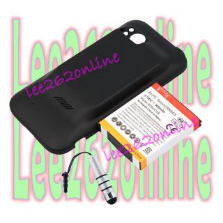   Extended Battery Replacement+Door Case For HTC Rezound+stylus silver