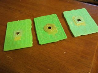 GREEN GHOST GAME 3 PIT HOLE COVERS W/ LUMINOUS KEY HOLES