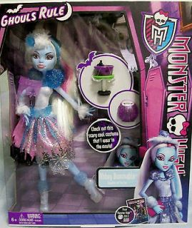 NEW MONSTER HIGH DOLL ABBEY BOMINABLE GHOULS RULE  MINT COSTUME FROM 