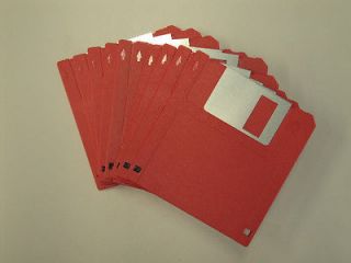 100 Floppy Disks DS/HD Diskettes IBM Formatted 1.44 MB. Color RED