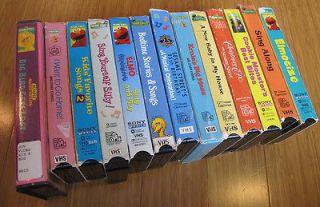   Lot 13 Sesame Street Preschool Learning VHS Videos Collection PBS Kids