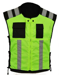   Safety Jacket Zipped Vest Waistcoat Workwear Reflective Hi vis viz