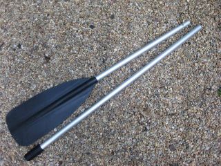 Oars (pair) with Aluminum 2 part Shaft. Strong, Compact, Light.