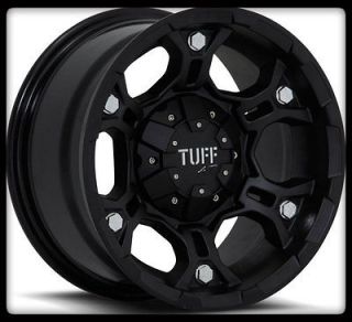 15 X 8 TUFF T03 BLACK RIMS W/ 33X10.50X15LT TOYO OPEN COUNTRY M/T 