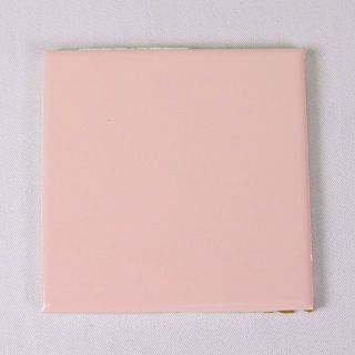 Vintage 1960s Ceramic Tile 4x4 square, Soft pastel pink, USA made