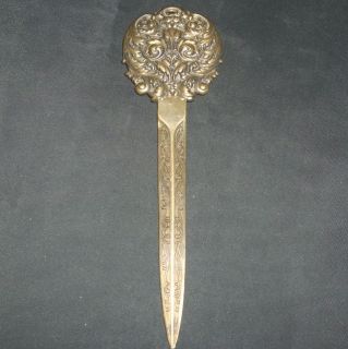 Heavy Brass Letter Opener Great 50th bday gift for a woman ESTRACE 