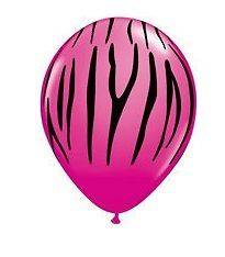 11 Neon Pink Zebra Latex Balloon Party Lot Set 5 10 Party Animal Girl 