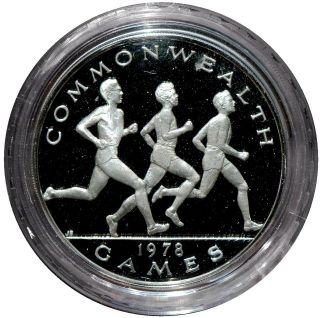 1978 Samoa 1 Tala Silver Proof Coin   Commonwealth Games