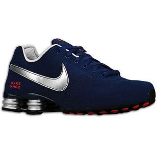 CLASSIC MENS NIKE SHOX DELIVER LEATHER RUNNING SHOES NAVY BLUE 