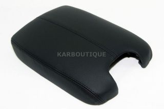2008 2012 HONDA ACCORD BLACK REAL LEATHER CONSOLE LID ARMREST COVER 