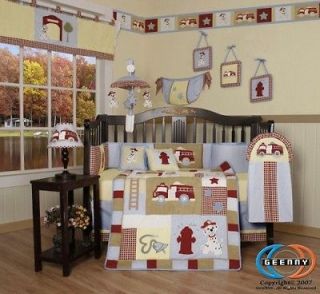 Newly listed Boutique Baby Boy Fire Truck 13PCS CRIB BEDDING SET