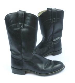 Roy Cooper Black Leather Roper Boots Womens Size 6