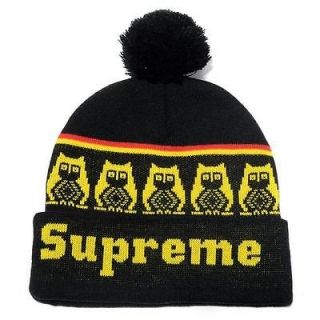 NEW Hip Hop Supreme Yellow Owl Beanies HAT Cotton Stay warm knit caps 