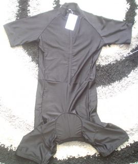 Black Cycling Skinsuit / Skin Suit   Large Short Sleeved