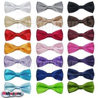   Kids Boys Toddler Infant Solid Bowtie Pre Tied Wedding Bow Tie
