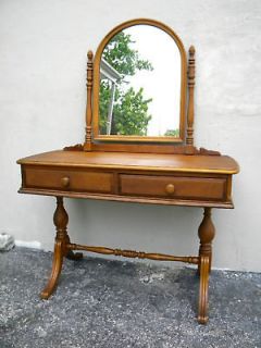 1920S DECO VANITY DESK WITH MIRROR BY STAR FURNITURE # 1037