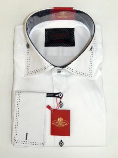 100% Cotton Fashionable High Collar Dress shirt by Axxess