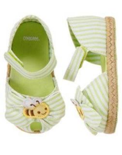   Gymboree Lemon Bumblebee crib shoes espadrilles sandals 1 2 3 4 5 6 7