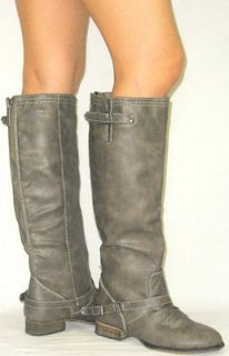 grey riding boots in Boots