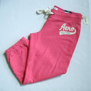 AEROPOSTALE Womens Pink Capri Length Sweatpants Size Medium NWT