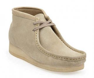 Clarks Mens NEW Wallabees 35405 Sand Suede Beige Khaki Casual Dress 