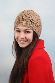 Winter Flower Crochet Knit Headwrap Headband Ear warmer 812HB