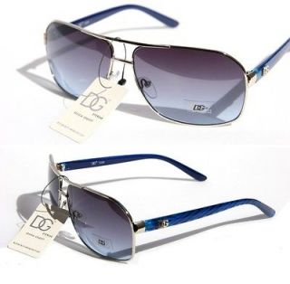 Men DG Designer Fashion Eyewear Sunglasses Aviator Rectangle BLUE New 