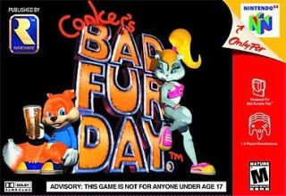 CONKERS BAD FUR DAY CONKERS NINTENDO 64 N64 RARE CONKER BFD