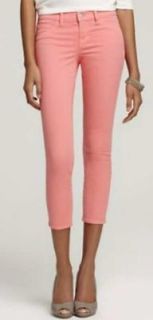   CORAL Skinny Capri Crop Jeans 835 Mid Rise RETRO 30 Salmon Pink NEW