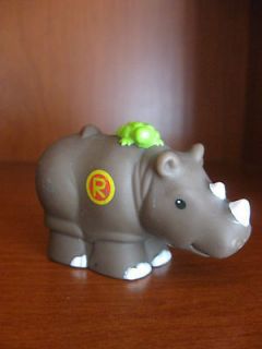 FISHER PRICE LITTLE PEOPLE RHINO ZOO ALPHABET LETTER R   LOW SHIPPING