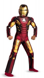 Light Up Boys Iron Man Costume Ironman Suit Avengers Movie Kids Childs 
