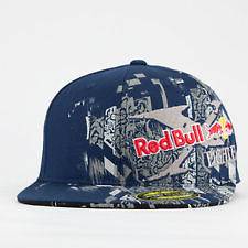 NEW FOX RED BULL X FIGHTER CORE 210 FITTED HAT NAVY L/XL