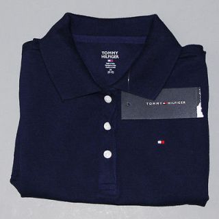   GIRLS KIDS TOMMY HILFIGER CLASSIC S/S NAVY POLO SHIRT POLOS CHILDRENS
