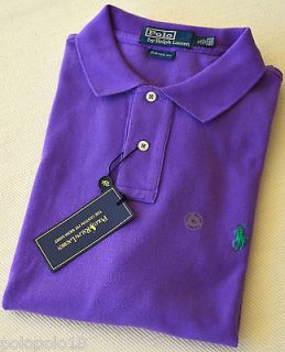 New $85 Polo Ralph Lauren Pony Logo Polo Shirt Cotton Custom Purple XL