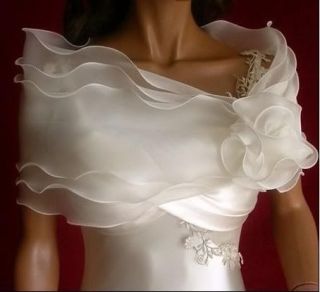 New 3 layer White/Ivory Bride Shawl/Shrug/Wr​aps custom bridesmaid 