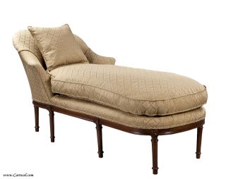   and Comfotable Upholstered Louis XVI Sofa Chaise Longue Chaise Lounge
