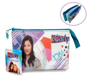 NEW ICARLY 3 POCKET PENCIL CASE STATIONERY GIFT