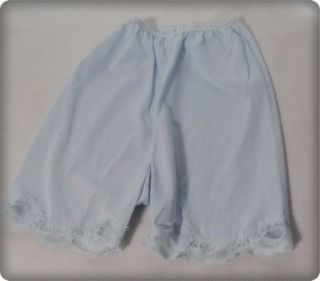   60s Light Blue Nylon Philmaid Lace Petti Long Leg Panties Pillow Tab