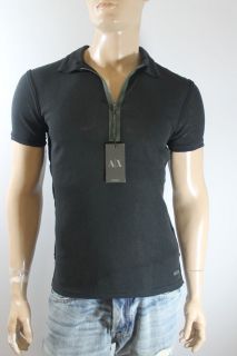 New Armani Exchange AX Mens Slim/Muscle Fit 1/2 Zip Polo Shirt