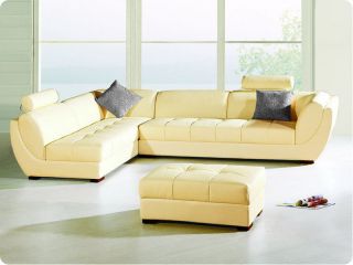 white Leather Sectional in Sofas, Loveseats & Chaises