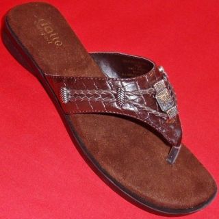   RIALTO EMPIRE Brown Sandals Thongs Wedge Fashion Casual/Dress Shoes
