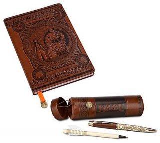 Disney Pixar Brave Embossed Leather Journal & Case With Two Pens 
